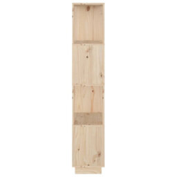 Berkfield Book Cabinet/room Divider 51X25X132 Cm Solid Wood Pine - thumbnail 6