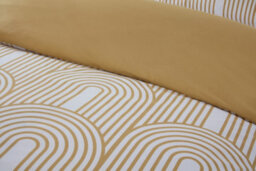 Rapport  Geometric Arches Ochre Duvet Cover Set Double Bedding Set - thumbnail 3