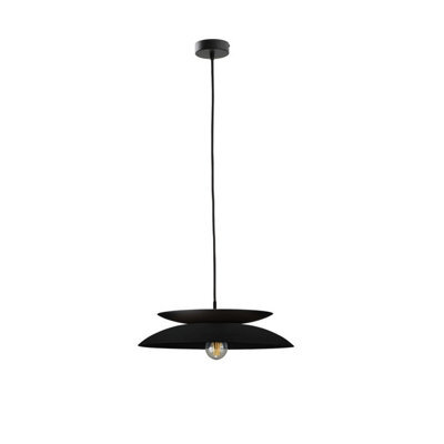 Luminosa Lighting Luminosa Ferro Dome Pendant Ceiling Light Black 1X E27 - image 1