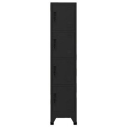 Vidaxl Locker Cabinet Black 38X45X180 Cm Steel - thumbnail 2