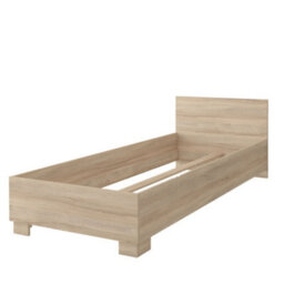 Arte Stylish Oak Sonoma Single Bed H700mm W935mm L2060mm - Perfect For Modern Youth Bedrooms - thumbnail 3