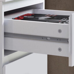 Matt White 4 Drawer Chest Scandinavian Modern Bedroom Furniture - thumbnail 3