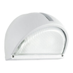 Stylish Ip44 Outdoor Wall Light In White Aluminium For E27 Bulb - thumbnail 1