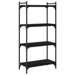 Berkfield Bookcase 4-Tier Black 60X30X120 Cm Engineered Wood - thumbnail 2