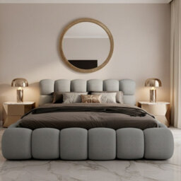 Modern Bed With Storage Wooden Frame Boston 160 X 200 Cm Grey - thumbnail 2