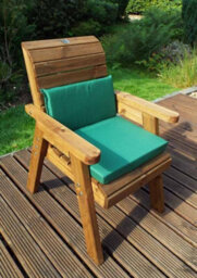 Charles Taylor Trading Six Seater Circular Table Set With Cushions - W280 X D280 X H98 - Fully Assembled - Green - thumbnail 6