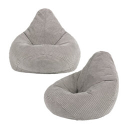 icon Dalton Kids Beanbag Corduroy Light Grey Set Of 2 - thumbnail 1