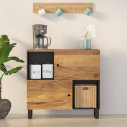 Vidaxl Sideboard With 2 Doors 80X33X75 Cm Solid Wood Mango