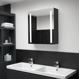 Berkfield Led Bathroom Mirror Cabinet 62X14X60 Cm - thumbnail 1