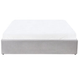 Beliani Ottoman Bed Without Headboard Fabric Dinan 160 X 200 Cm (Eu King Size) Light Grey - thumbnail 6