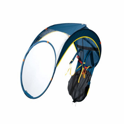 "Bicycle Umbrella - ""bub-Up"" Instant Rain Protection Cycling Umbrella Cover - Blue/yellow" - image 1