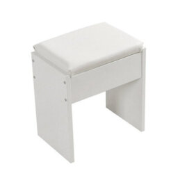 Mondeer Dressing Table Stool Makeup Bench Soft Padded Cushion Piano Seat White - thumbnail 1