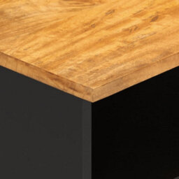 Berkfield Durable Tv Cabinet Brown And Black 80X33.5X46 Cm Solid Wood Mango - thumbnail 8