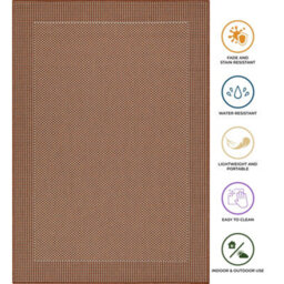 Homeart Outdoor Rugs Easy Cleaning Area Rugs For Balcony,garden,picnic,uv Weather Resistant Terra Cream, 80 X 150 Cm - thumbnail 6