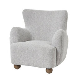 Wyld Haus Stamford Greige Large Accent Armchair Wooden Feet - thumbnail 2