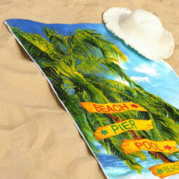 Geezy Microfibre Beach Towel Large Beach Bath Signs Lightweight Sports Travel Towel - thumbnail 6