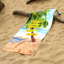 Geezy Microfibre Beach Towel Large Beach Bath Signs Lightweight Sports Travel Towel - thumbnail 4