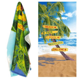 Geezy Microfibre Beach Towel Large Beach Bath Signs Lightweight Sports Travel Towel