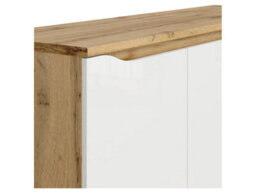 Arte Nuis 135 Cm Sideboard 3 Door Oak Wotan White Gloss - thumbnail 5