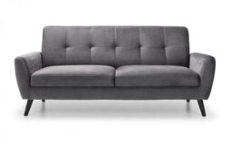 iLikeStores Storm Grey Velvet Sofa - 3 Seater - thumbnail 2