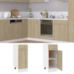 Vidaxl Drawer Bottom Cabinet Lyon Sonoma Oak 30X46X81.5 Cm Engineered Wood - thumbnail 2