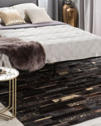 Beliani Rug Artvin Brown 140 X 200 Cm Leather - thumbnail 2