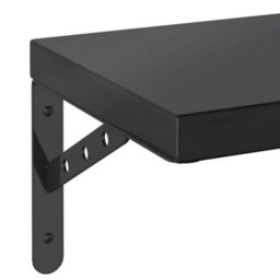 Berkfield Wall Shelves 2 Pcs 100X23.5 Cm Black Stainless Steel - thumbnail 8