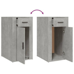 Berkfield Desk Cabinet Concrete Grey 40X49X75 Cm Engineered Wood - thumbnail 9