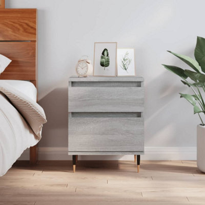 Berkfield Bedside Cabinet Grey Sonoma 40X35X50 Cm Engineered Wood - image 1