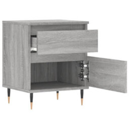 Berkfield Bedside Cabinet Grey Sonoma 40X35X50 Cm Engineered Wood - thumbnail 6