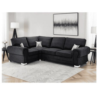 Chingford Full Back 1C2 Corner Sofa Black - image 1