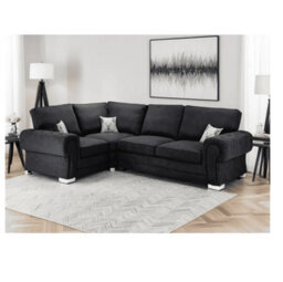Chingford Full Back 1C2 Corner Sofa Black - thumbnail 1