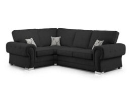 Chingford Full Back 1C2 Corner Sofa Black - thumbnail 2