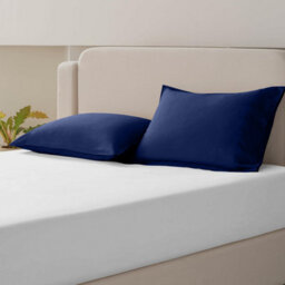 Bedlooms Dyed Pillowcase Pair- Soft Plain Pillow Covers Navy Envelop Closure - Easy Care Pillowcase Bedding Set 50X75 Cm - thumbnail 9