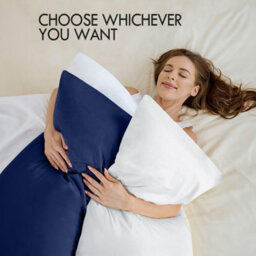 Bedlooms Dyed Pillowcase Pair- Soft Plain Pillow Covers Navy Envelop Closure - Easy Care Pillowcase Bedding Set 50X75 Cm - thumbnail 2