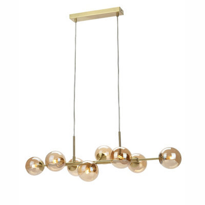 Luminosa Lighting Luminosa Erimida Industrial, Retro 8 Light Bar Pendant Ceiling Light, G9 - image 1