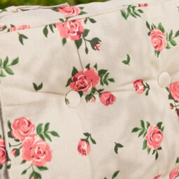 Dibor Set Of 4 Vintage Rose Summer Outdoor Garden Chair Seat Pad Cushions - thumbnail 3