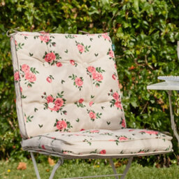 Dibor Set Of 4 Vintage Rose Summer Outdoor Garden Chair Seat Pad Cushions - thumbnail 2