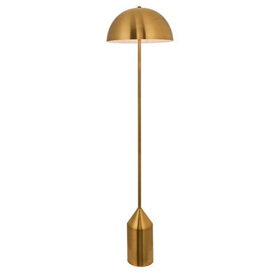 Luminosa Lighting Luminosa Nova Floor Lamp Antique Brass Plate & Gloss White 1 Light Ip20 - E27 - image 1