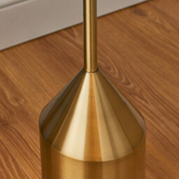 Luminosa Lighting Luminosa Nova Floor Lamp Antique Brass Plate & Gloss White 1 Light Ip20 - E27 - thumbnail 5