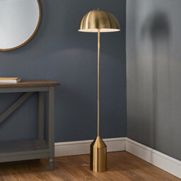Luminosa Lighting Luminosa Nova Floor Lamp Antique Brass Plate & Gloss White 1 Light Ip20 - E27 - thumbnail 3