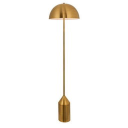 Luminosa Lighting Luminosa Nova Floor Lamp Antique Brass Plate & Gloss White 1 Light Ip20 - E27