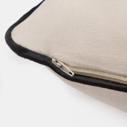 OHS 2 Pack Matte Velvet Piped Cushion Covers, Cream - 45 X 45Cm - thumbnail 5