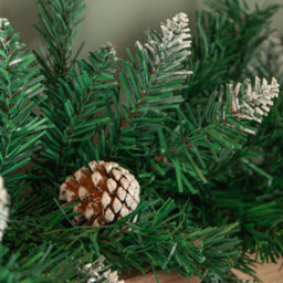 Samuel Alexander 2.7M Snow Tipped Christmas Garland With Pine Cones And Mixed Needles - thumbnail 5