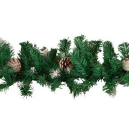 Samuel Alexander 2.7M Snow Tipped Christmas Garland With Pine Cones And Mixed Needles - thumbnail 8