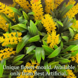 Best Artificial 38Cm Yellow Lush Lavender Hanging Basket Flower Topiary Ball - Suitable For Outdoor Use - Weather & Fade Resistant - thumbnail 4