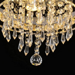 Ceiling Light Silver Crystal Flush Mount Warm White Led 30 X 22 Cm - thumbnail 3