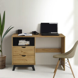 Mercers Furniture Scandian Computer Desk Dressing Table Solid Wood Pine Wooden Bedroom Office Height-74Cm Width-110Cm Depth-41Cm - thumbnail 2