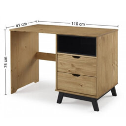 Mercers Furniture Scandian Computer Desk Dressing Table Solid Wood Pine Wooden Bedroom Office Height-74Cm Width-110Cm Depth-41Cm - thumbnail 7