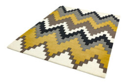 Mustard Wool Abstract Handmade Luxurious Modern Rug For Bedroom & Living Room-160Cm X 230Cm - thumbnail 6